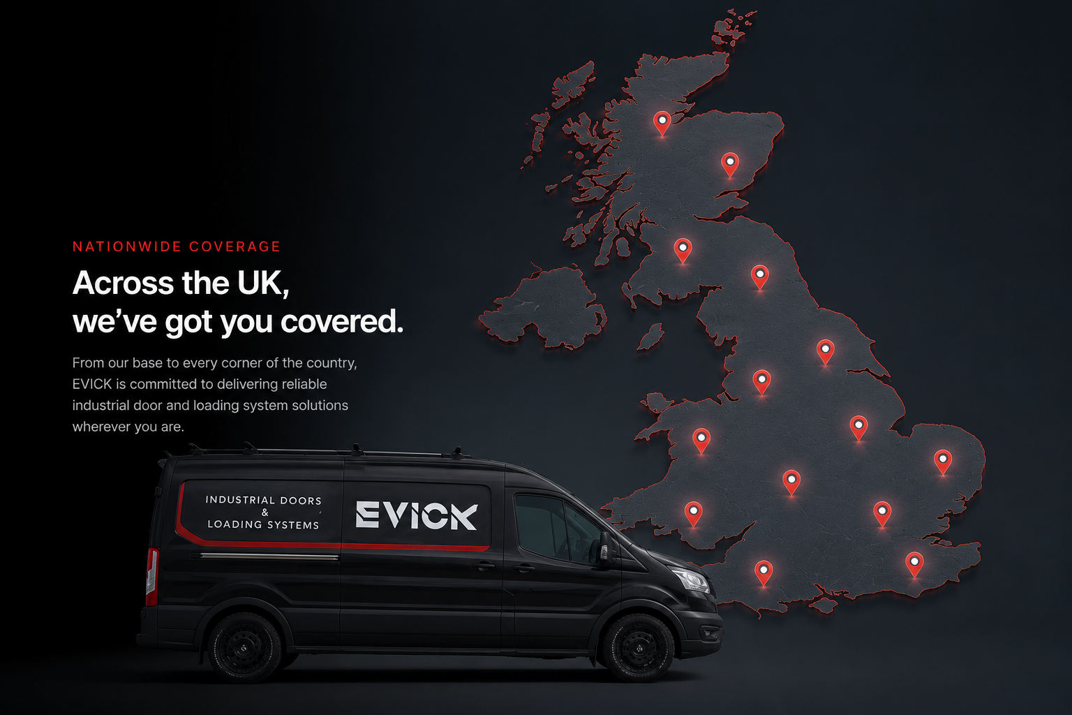 EVICK service fleet providing nationwide support