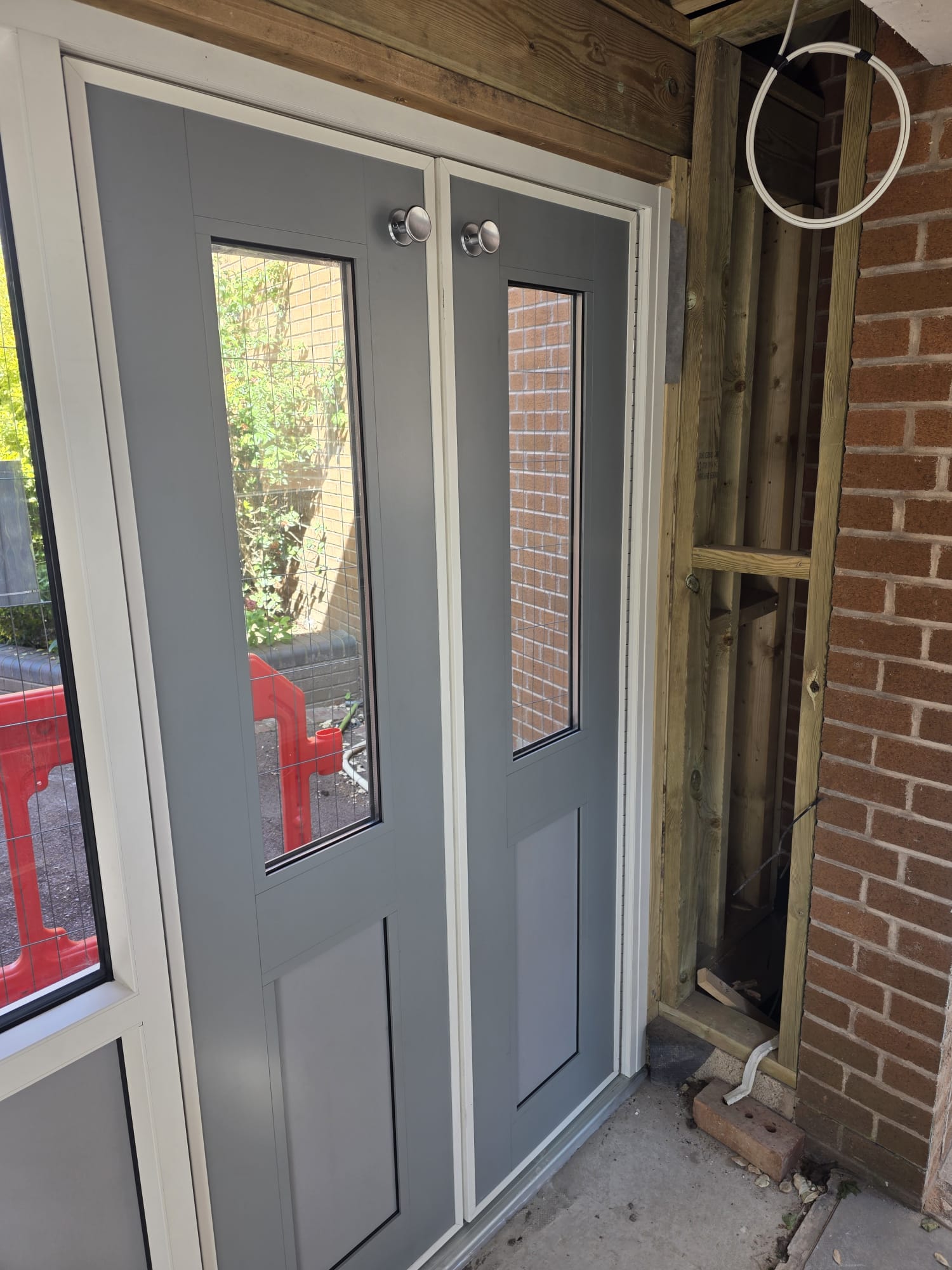Commercial personnel door installation